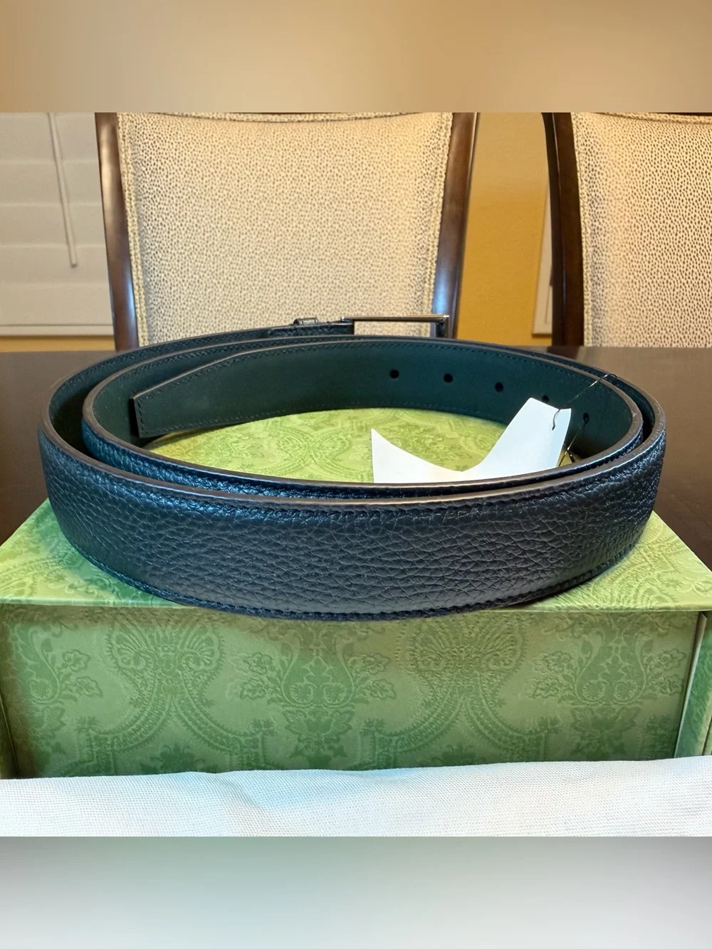 New Gucci Rectangle Buckle Logo Belt Size 44 / 110 cm Fits a Waist 40 - 44
